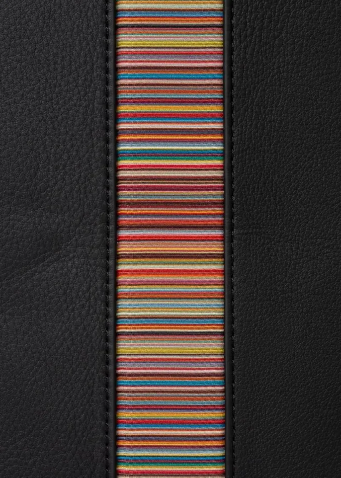 Mens Paul Smith The Classics Black Leather 039Signature Stripe039 Backpack Mens Paul Smith The Classics Black Leather 039Signature Stripe039 Backpack