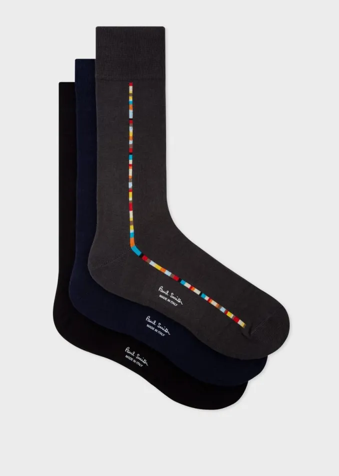 Mens Paul Smith The Classics Central 039Signature Stripe039 Socks Three Pack