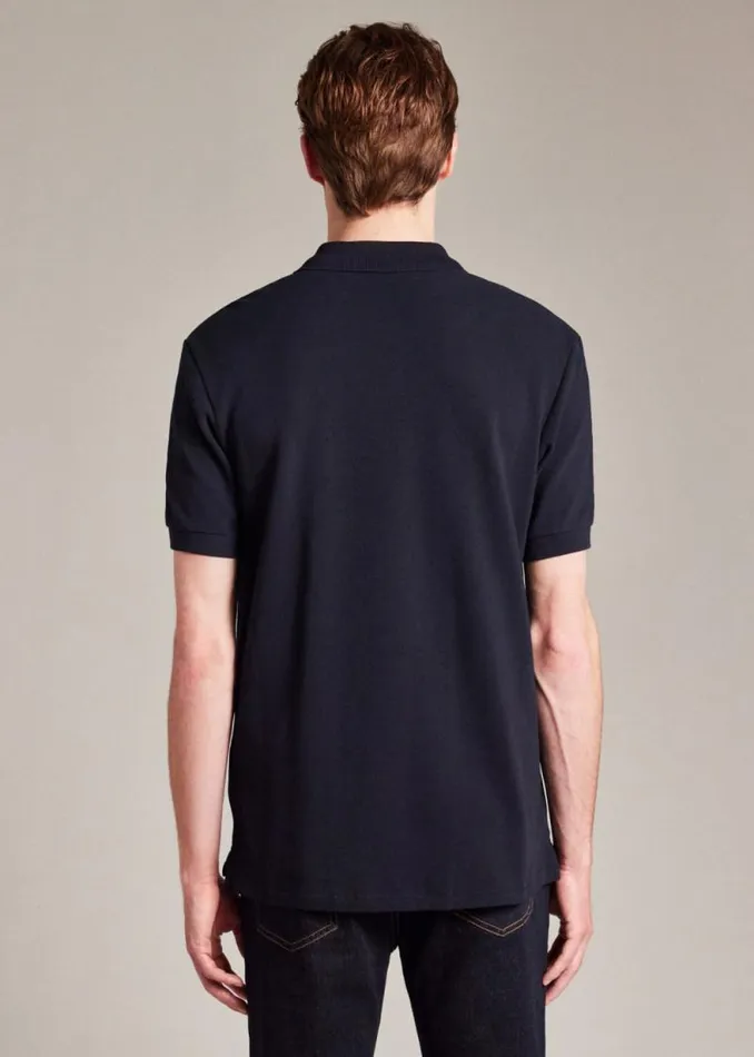 Mens Paul Smith The Classics Dark Navy CottonPiqu Zebra Logo Polo Shirt Mens Paul Smith The Classics Dark Navy CottonPiqu Zebra Logo Polo Shirt