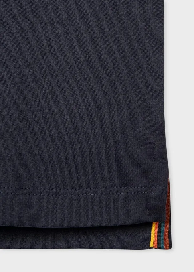 Mens Paul Smith The Classics Navy 039Artist Stripe039 Collar Cotton TShirt Mens Paul Smith The Classics Navy 039Artist Stripe039 Collar Cotton TShirt