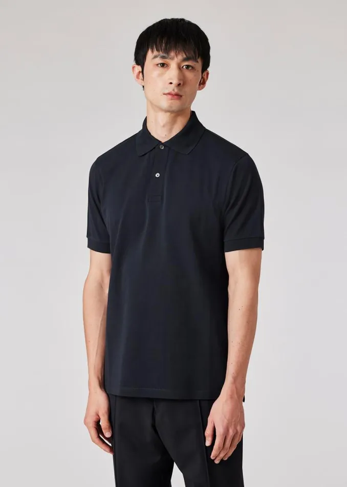 Mens Paul Smith The Classics Navy Cotton 039Artist Stripe039 Placket Polo Shirt Mens Paul Smith The Classics Navy Cotton 039Artist Stripe039 Placket Polo Shirt