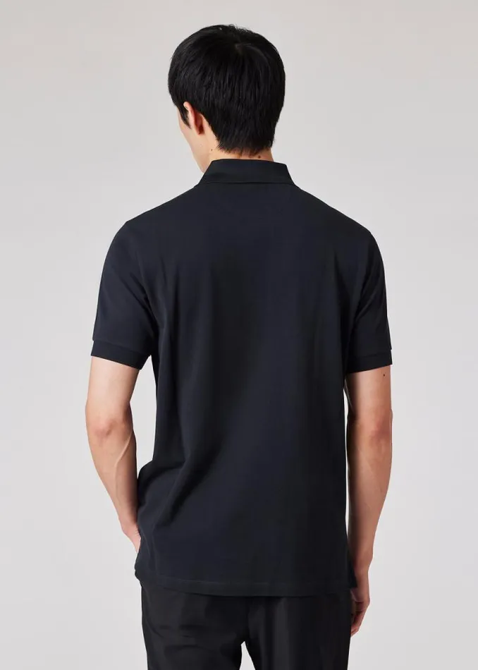 Mens Paul Smith The Classics Navy Cotton 039Artist Stripe039 Placket Polo Shirt