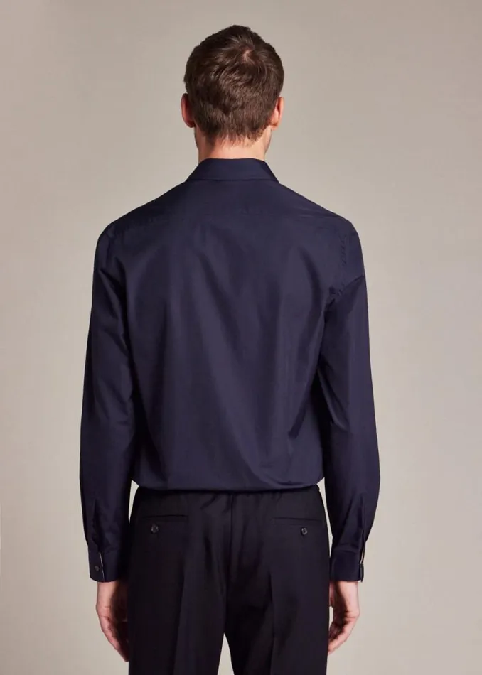 Mens Paul Smith The Classics RegularFit Dark Navy Cotton 039Artist Stripe039 Cuff Shirt Mens Paul Smith The Classics RegularFit Dark Navy Cotton 039Artist Stripe039 Cuff Shirt