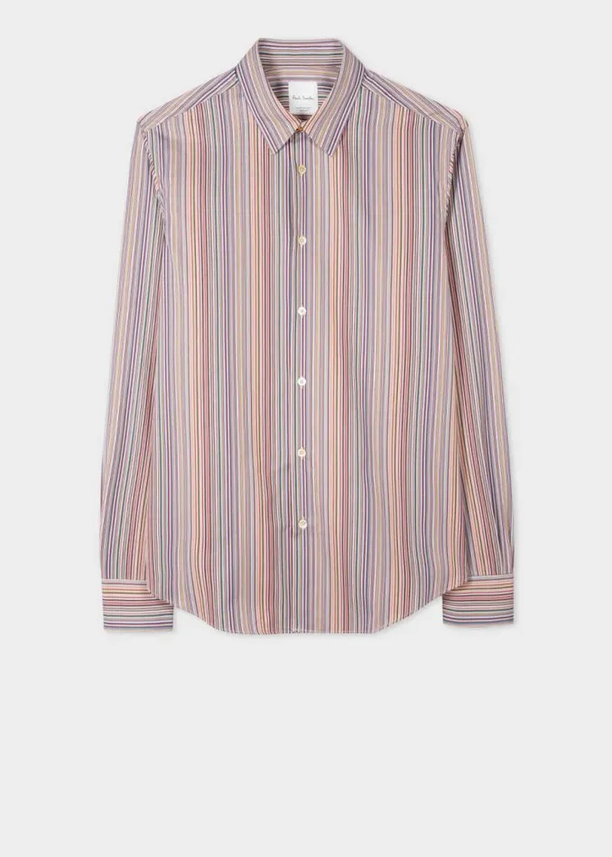 Mens Paul Smith The Classics SlimFit 039Signature Stripe039 Cotton Shirt