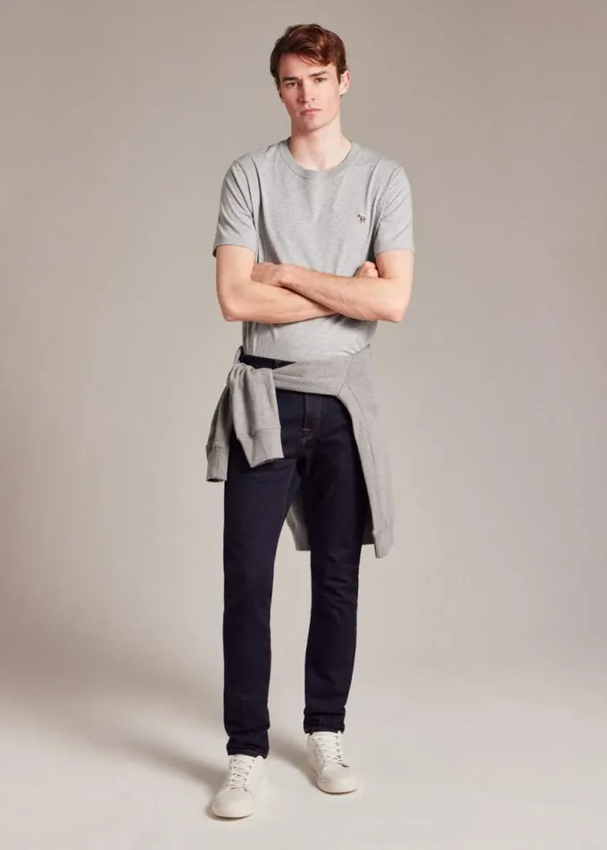 Mens Paul Smith The Classics SlimFit IndigoRinse 039Crosshatch Stretch039 Jeans