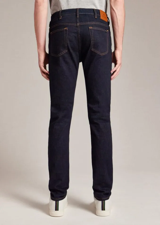 Mens Paul Smith The Classics SlimFit IndigoRinse 039Crosshatch Stretch039 Jeans