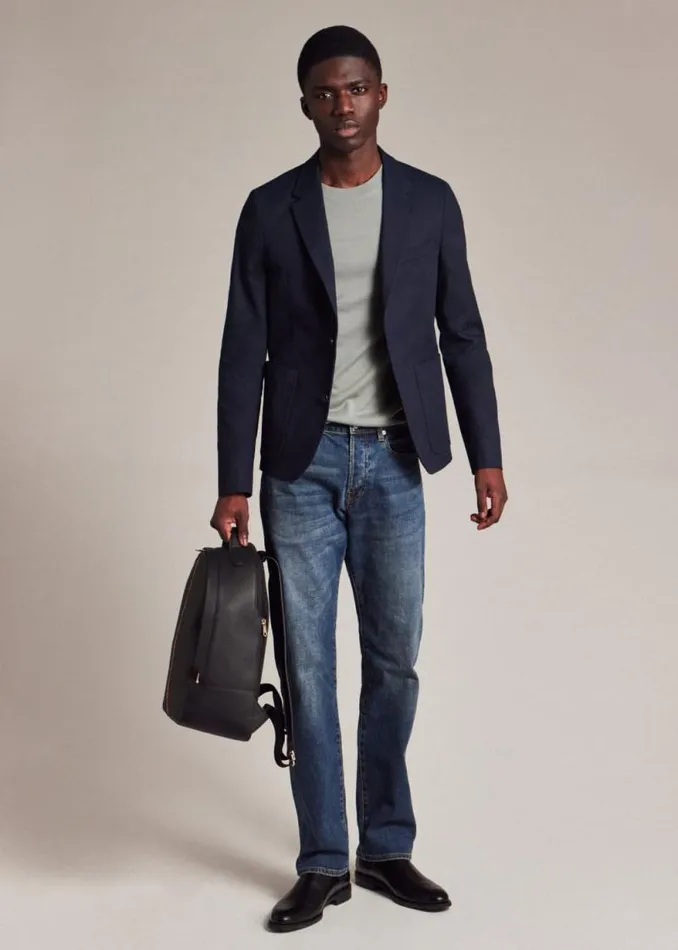 Mens Paul Smith The Classics StandardFit 118oz 039Crosshatch Stretch039 BlueRinse Jeans Mens Paul Smith The Classics StandardFit 118oz 039Crosshatch Stretch039 BlueRinse Jeans