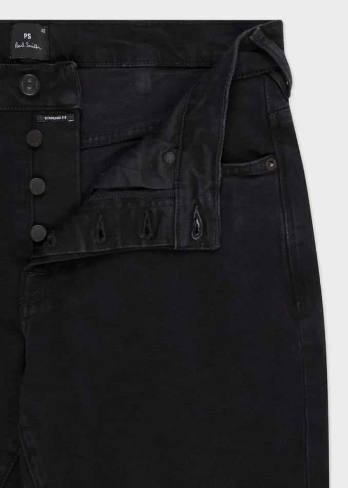 Mens Paul Smith The Classics StandardFit Black 039Organic Stretch039 Jeans Mens Paul Smith The Classics StandardFit Black 039Organic Stretch039 Jeans