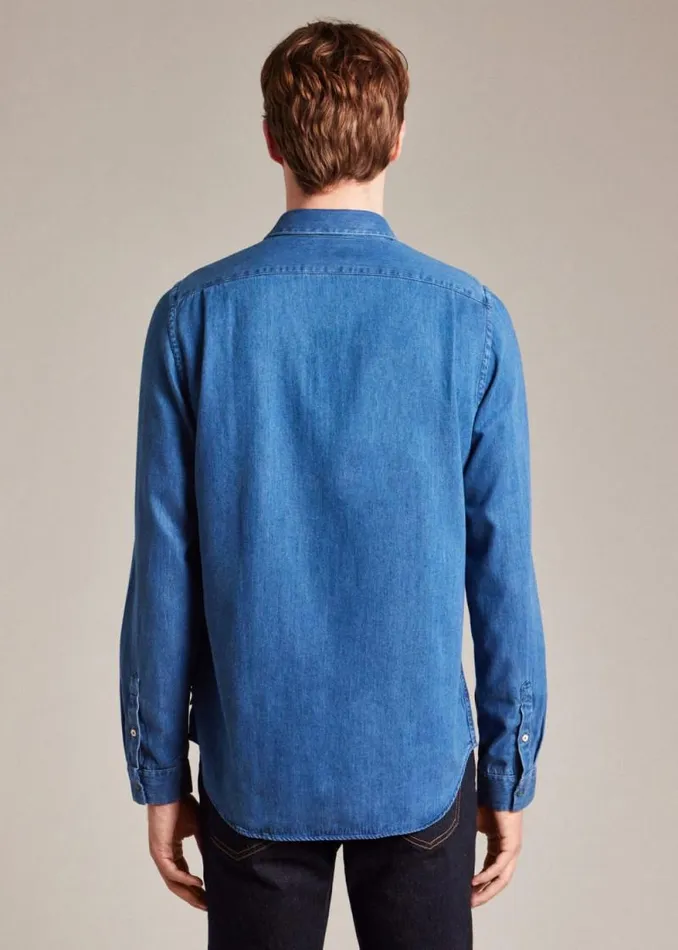 Mens Paul Smith The Classics TailoredFit MidWash Denim Shirt Mens Paul Smith The Classics TailoredFit MidWash Denim Shirt