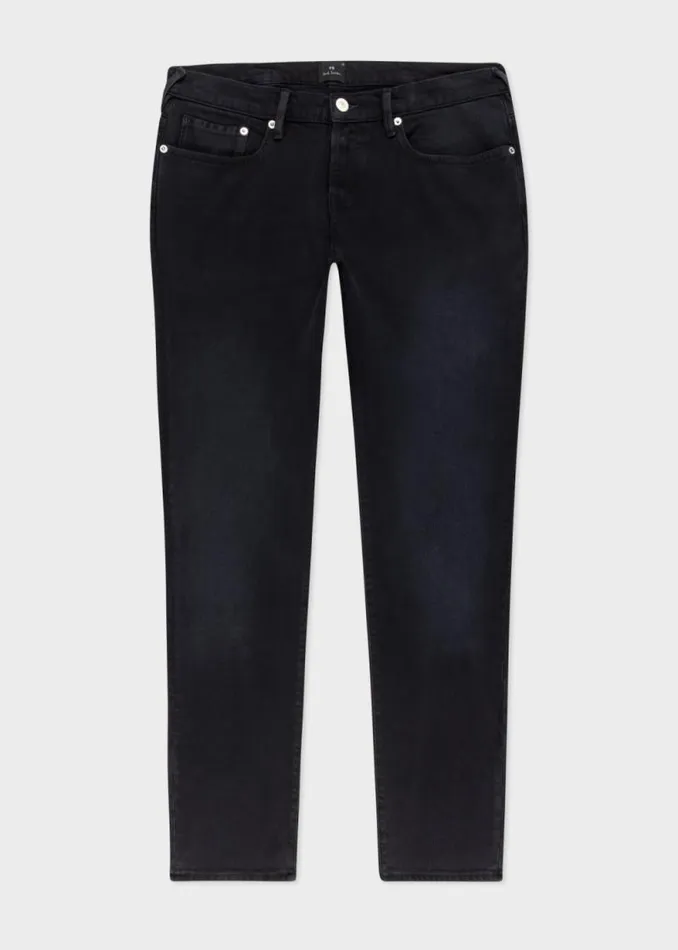 Mens Paul Smith The Classics TaperedFit Black MidWash Stretch Jeans Mens Paul Smith The Classics TaperedFit Black MidWash Stretch Jeans