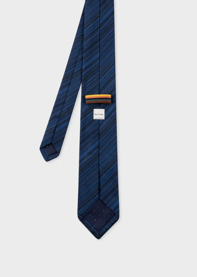 Mens Paul Smith Ties Blue Muted 039Signature Stripe039 Silk Tie Mens Paul Smith Ties Blue Muted 039Signature Stripe039 Silk Tie