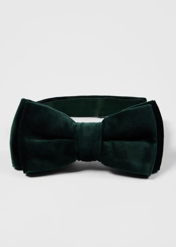 Mens Paul Smith Ties Dark Green PreTied Velvet Bow Tie Mens Paul Smith Ties Dark Green PreTied Velvet Bow Tie