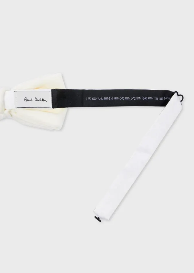Mens Paul Smith Ties Ivory Velvet PreTied Bow Tie Mens Paul Smith Ties Ivory Velvet PreTied Bow Tie