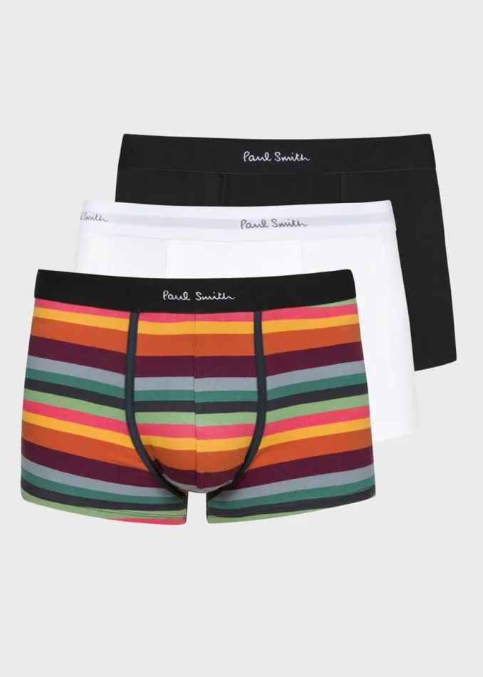 Mens Paul Smith Underwear 039Artist Stripe039 Boxer Briefs Three Pack