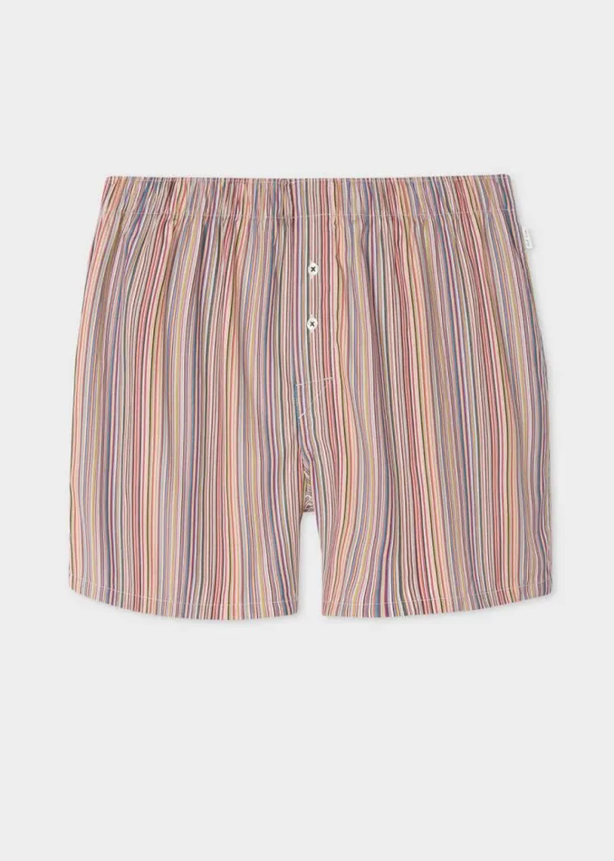Mens Paul Smith Underwear 039Signature Stripe039 Cotton Boxer Shorts