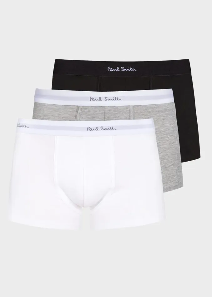 Mens Paul Smith Underwear Classic TriColour OrganicCotton Boxer Briefs Three Pack Mens Paul Smith Underwear Classic TriColour OrganicCotton Boxer Briefs Three Pack