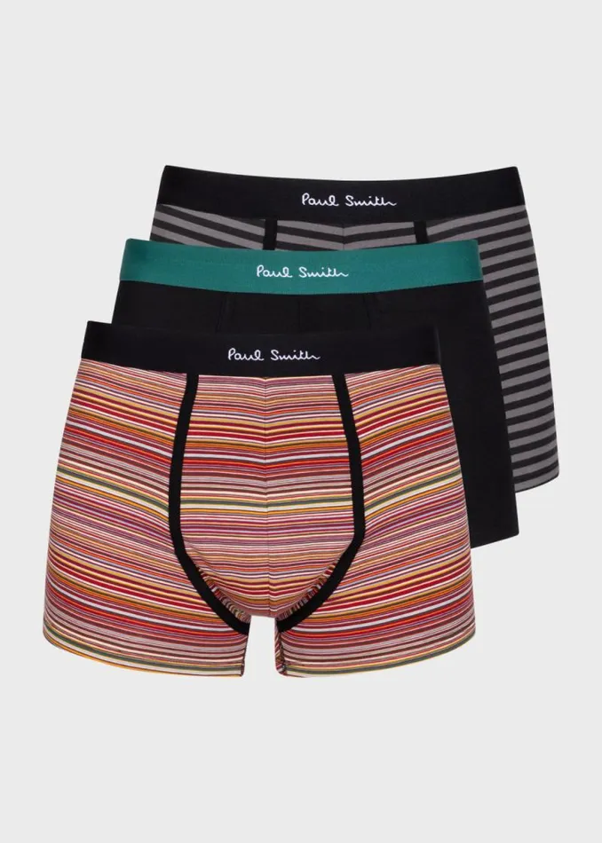 Mens Paul Smith Underwear CottonBlend 039Signature Stripe039 Mixed Boxer Briefs Three Pack Mens Paul Smith Underwear CottonBlend 039Signature Stripe039 Mixed Boxer Briefs Three Pack