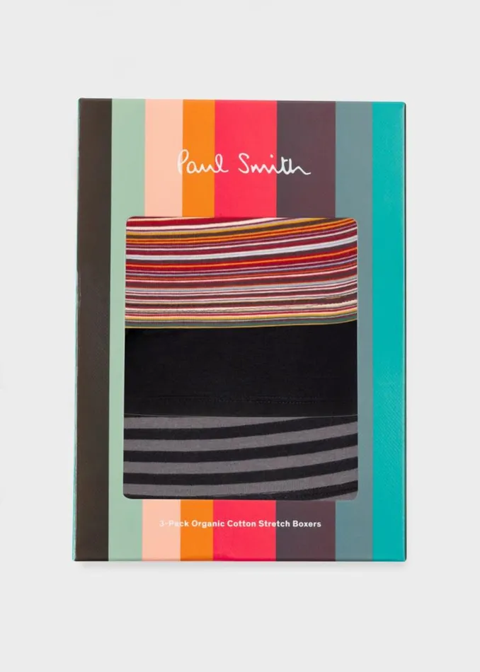 Mens Paul Smith Underwear CottonBlend 039Signature Stripe039 Mixed Boxer Briefs Three Pack Mens Paul Smith Underwear CottonBlend 039Signature Stripe039 Mixed Boxer Briefs Three Pack