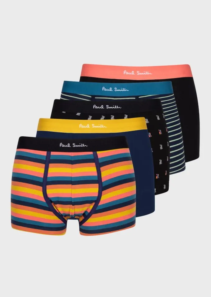 Mens Paul Smith Underwear Mixed Boxer Shorts Five Pack