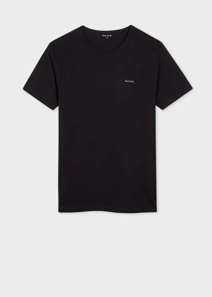 Mens Paul Smith Underwear Mixed Colour Organic Cotton Logo Lounge TShirts Three Pack