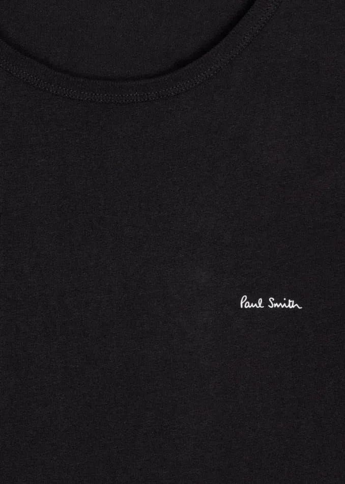 Mens Paul Smith Underwear Mixed Colour Organic Cotton Logo Lounge TShirts Three Pack