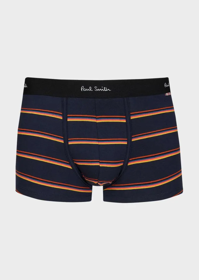 Mens Paul Smith Underwear Navy Blue 039Artist Stripe039 Boxer Briefs