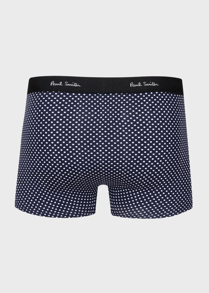 Mens Paul Smith Underwear Navy Polka Dot Boxer Briefs