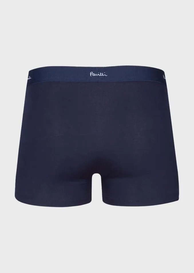 Mens Paul Smith Underwear OrganicCotton Blue 039Signature Stripe039 Mix Boxer Briefs Three Pack