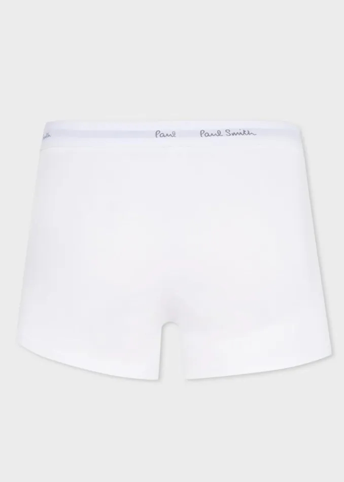 Mens Paul Smith Underwear White Organic Cotton Boxer Briefs Three Pack Mens Paul Smith Underwear White Organic Cotton Boxer Briefs Three Pack
