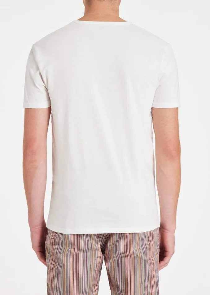 Mens Paul Smith Underwear White Organic Cotton Lounge TShirts Five Pack Mens Paul Smith Underwear White Organic Cotton Lounge TShirts Five Pack