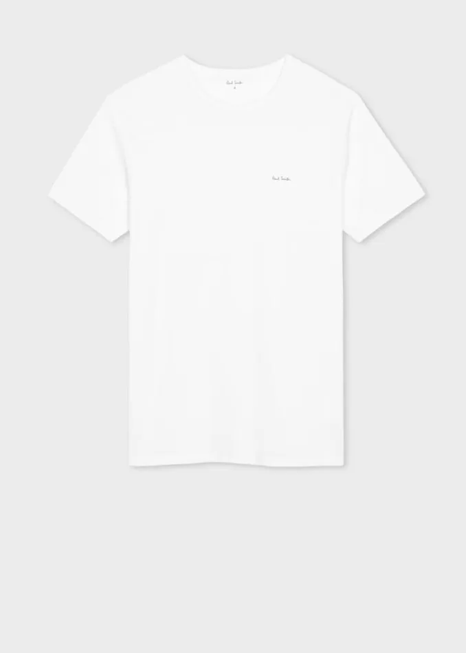 Mens Paul Smith Underwear White Organic Cotton Lounge TShirts Five Pack Mens Paul Smith Underwear White Organic Cotton Lounge TShirts Five Pack