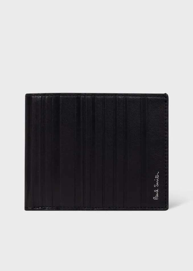 Mens Paul Smith Wallets Black 039Shadow Stripe039 Billfold Wallet