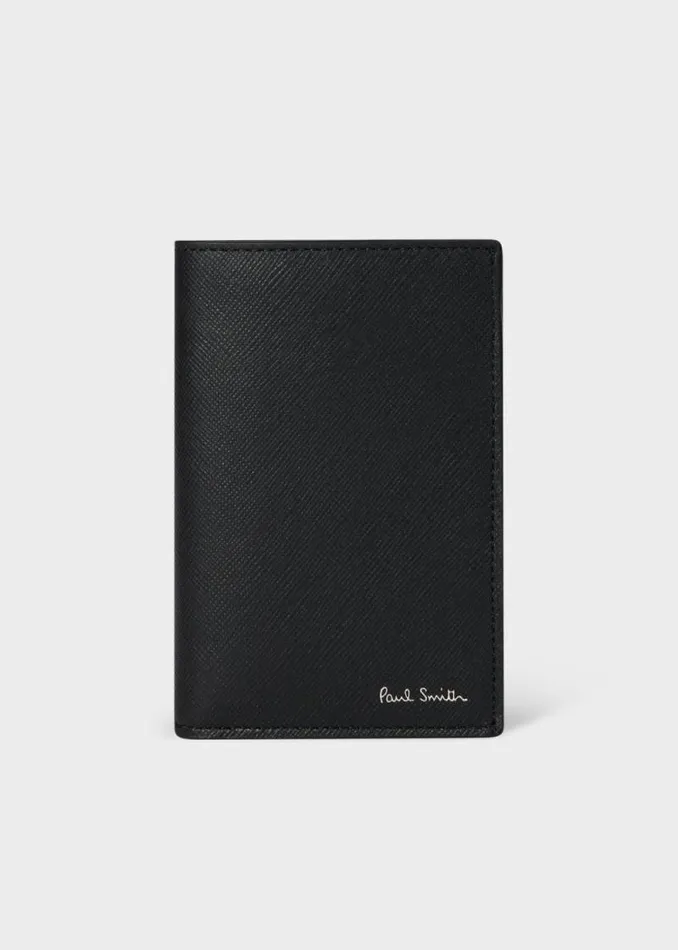 Mens Paul Smith Wallets Black 039Signature Stripe Balloon Mount Fuji039 Interior Credit Card Wallet