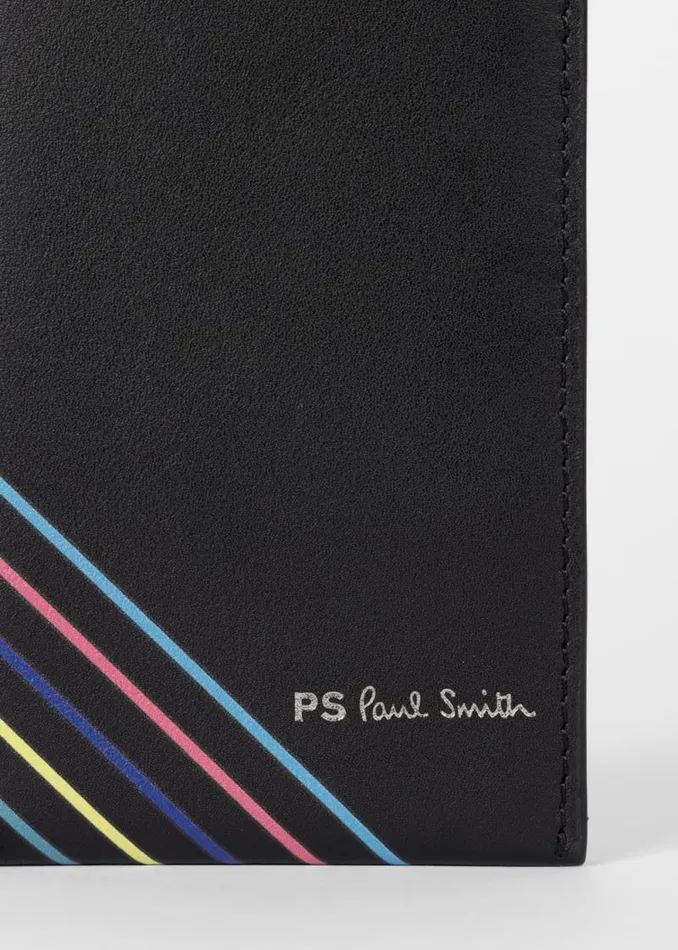 Mens Paul Smith Wallets Black 039Sports Stripe039 Slim Leather Wallet Mens Paul Smith Wallets Black 039Sports Stripe039 Slim Leather Wallet