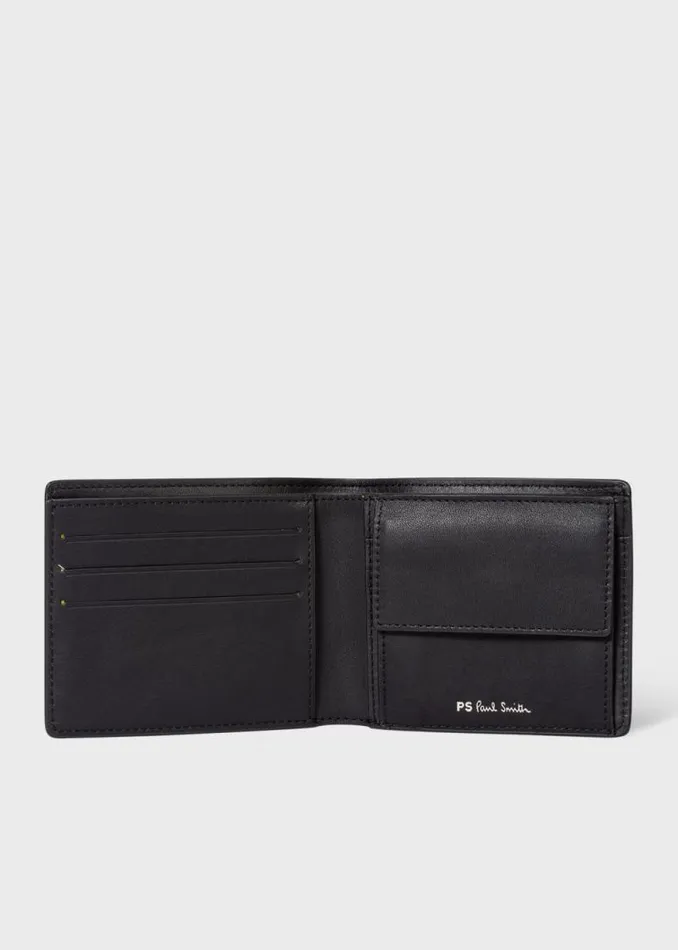 Mens Paul Smith Wallets Black 039Zebra039 Leather Billfold And Coin Wallet