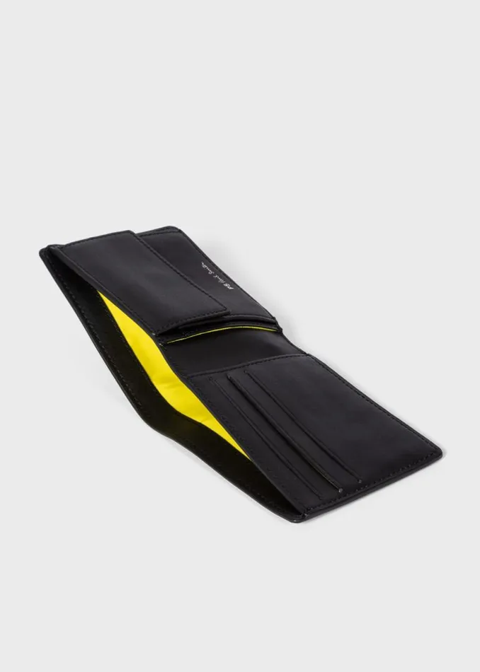 Mens Paul Smith Wallets Black 039Zebra039 Leather Billfold And Coin Wallet