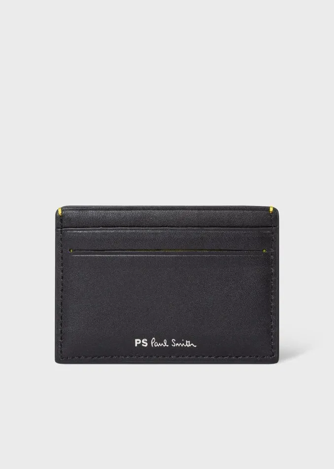 Mens Paul Smith Wallets Black 039Zebra039 Leather Credit Card Holder