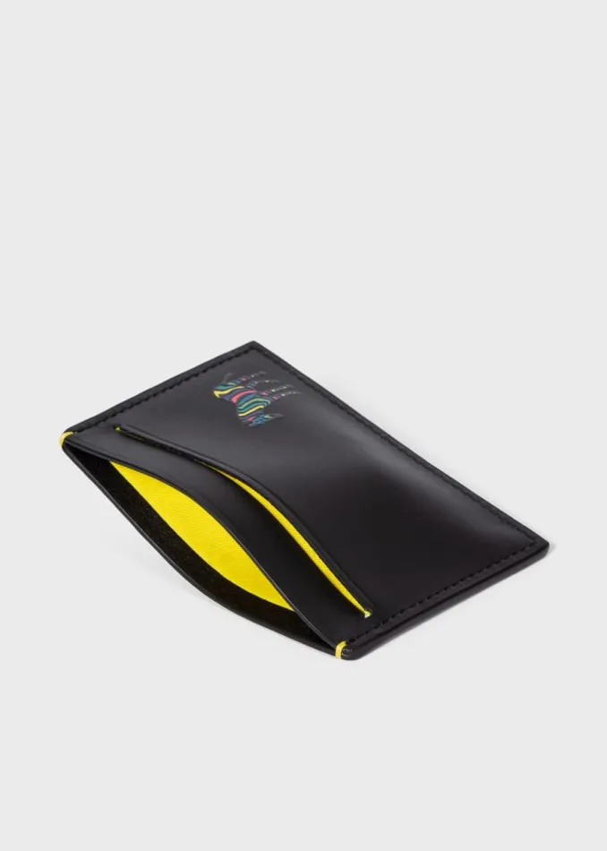Mens Paul Smith Wallets Black 039Zebra039 Leather Credit Card Holder