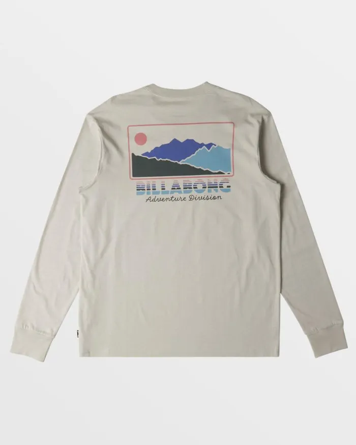 Mens Range Long Sleeve TShirt Stone Billabong TShirts