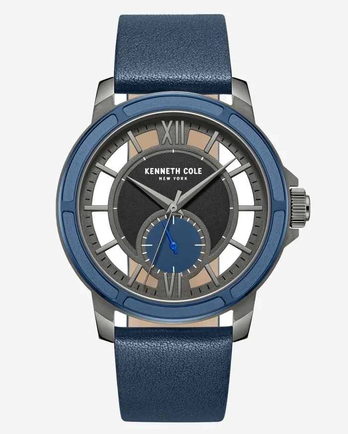 Mens Watches Men Kenneth Cole Kenneth Cole New York Transparency Blue Leather Watch Blue Mens Watches Men Kenneth Cole Kenneth Cole New York Transparency Blue Leather Watch Blue