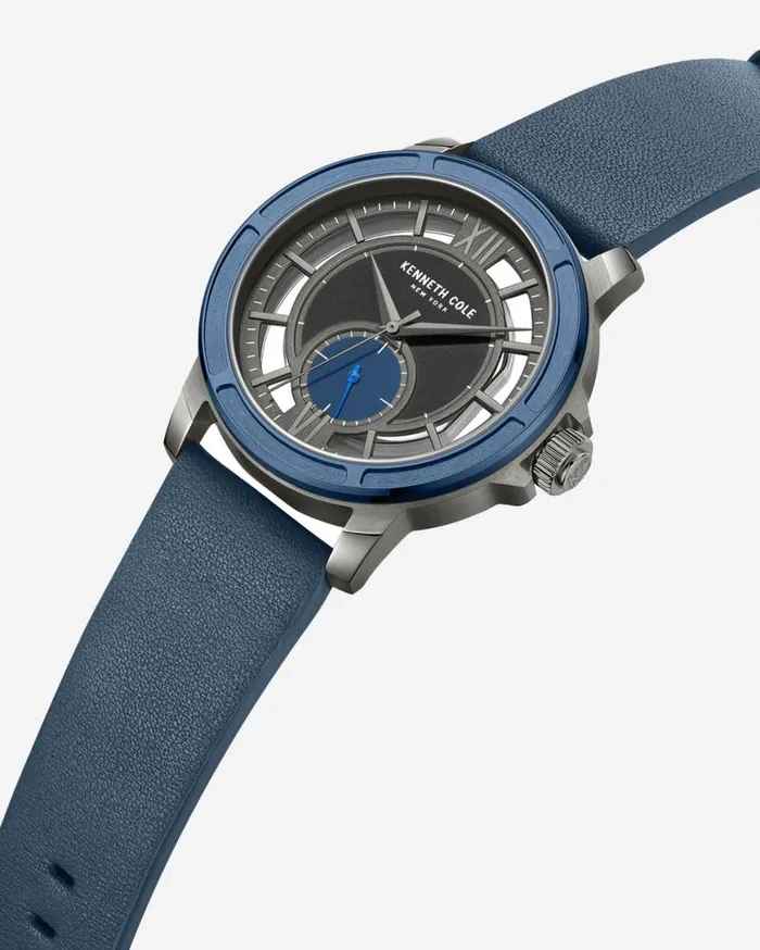 Mens Watches Men Kenneth Cole Kenneth Cole New York Transparency Blue Leather Watch Blue Mens Watches Men Kenneth Cole Kenneth Cole New York Transparency Blue Leather Watch Blue