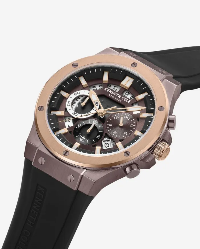 Mens Watches Men Kenneth Cole Kenneth Cole New York TwoTone Chronograph Black Silicone Dress Sport Watch Black Mens Watches Men Kenneth Cole Kenneth Cole New York TwoTone Chronograph Black Silicone Dress Sport Watch Black