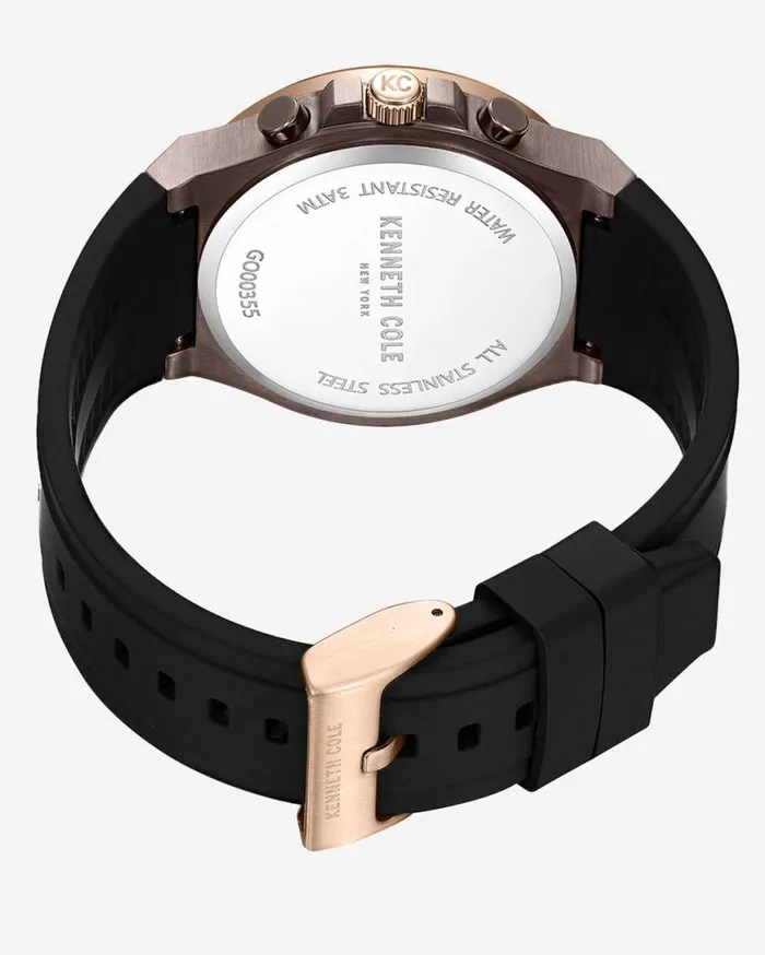 Mens Watches Men Kenneth Cole Kenneth Cole New York TwoTone Chronograph Black Silicone Dress Sport Watch Black Mens Watches Men Kenneth Cole Kenneth Cole New York TwoTone Chronograph Black Silicone Dress Sport Watch Black