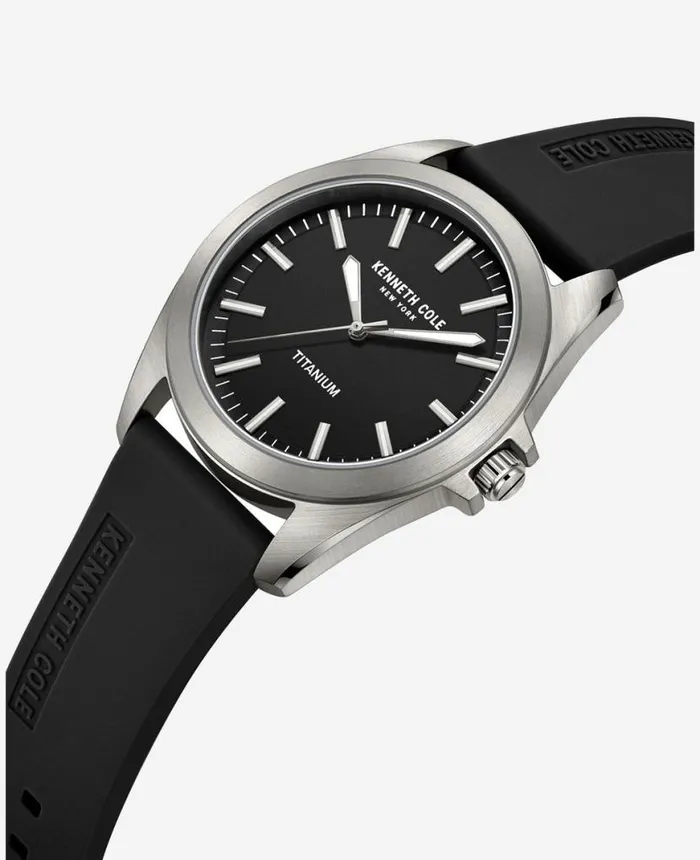 Mens Watches Men Kenneth Cole Modern Classic Titanium Silicone Strap Watch Black Mens Watches Men Kenneth Cole Modern Classic Titanium Silicone Strap Watch Black