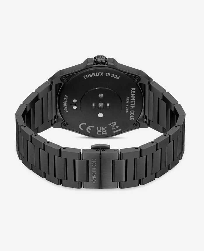 Mens Watches Men Kenneth Cole The Wellness Smartwatch 20 With Gunmetal Stainless Steel Bracelet Grey