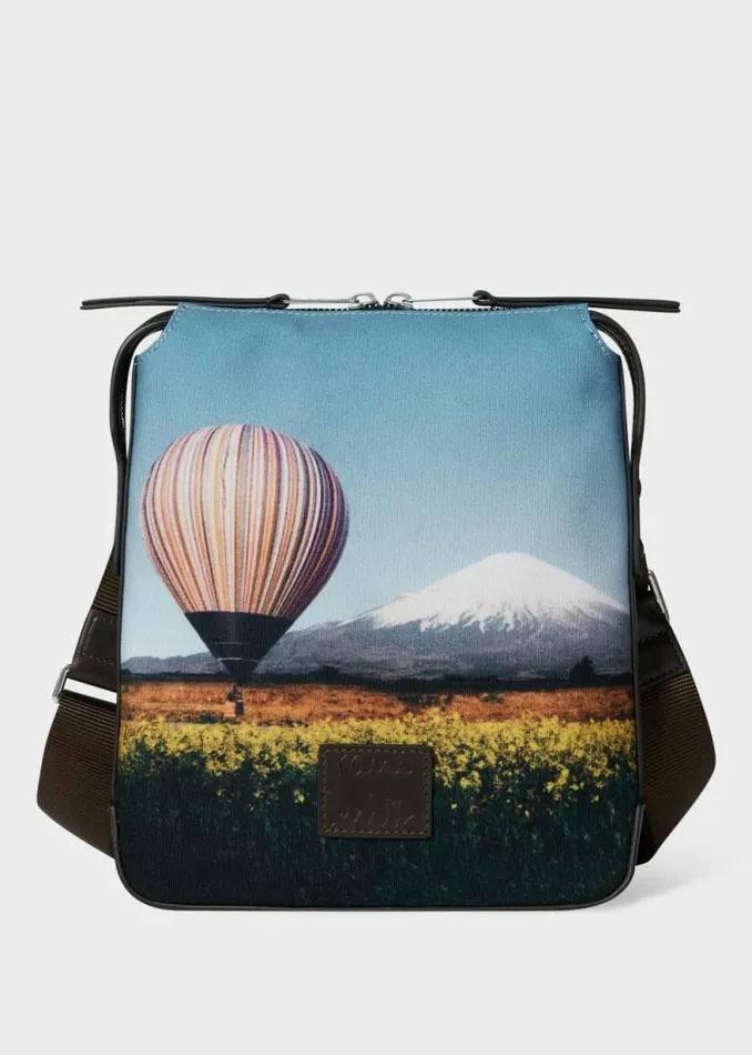 MensWomens Paul Smith Bags 039Signature Stripe Balloon Mount Fuji039 Print Flight Bag MensWomens Paul Smith Bags 039Signature Stripe Balloon Mount Fuji039 Print Flight Bag