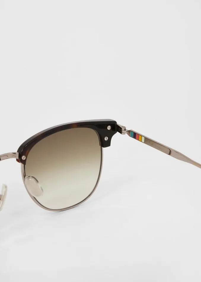 MensWomens Paul Smith Eyewear Gunmetal Havana 039Linden039 Sunglasses MensWomens Paul Smith Eyewear Gunmetal Havana 039Linden039 Sunglasses