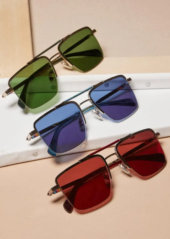 MensWomens Paul Smith Eyewear Gunmetal Red 039Landor039 Sunglasses MensWomens Paul Smith Eyewear Gunmetal Red 039Landor039 Sunglasses