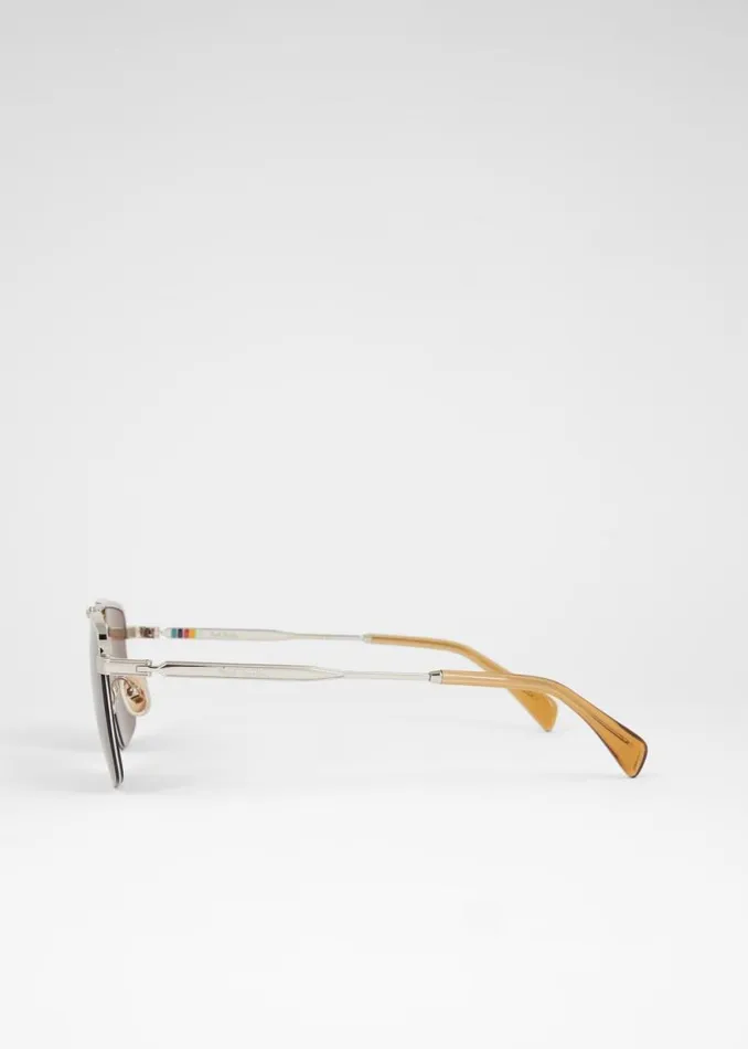 MensWomens Paul Smith Eyewear Silver Caramel 039Landor039 Sunglasses MensWomens Paul Smith Eyewear Silver Caramel 039Landor039 Sunglasses
