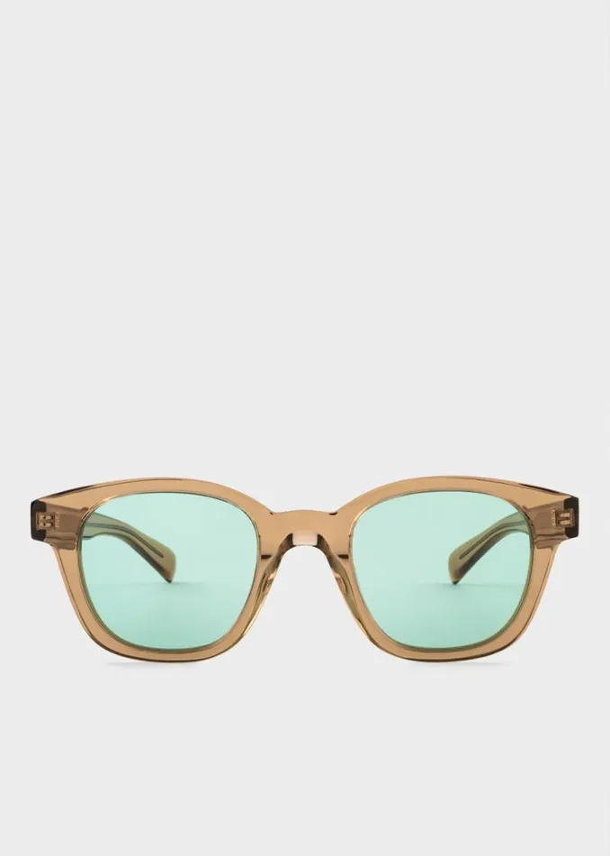MensWomens Paul Smith Monogrammed Gifts Light Brown 039Glover039 Sunglasses